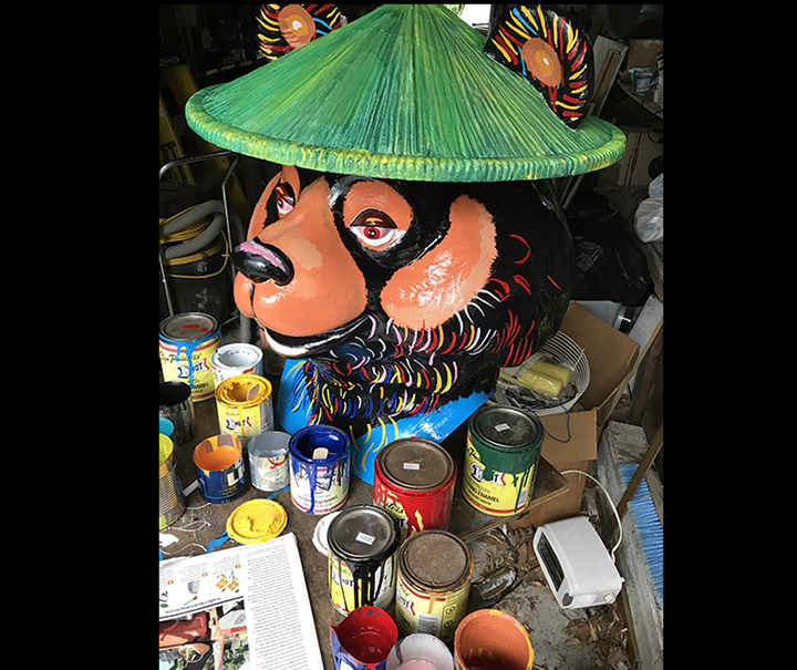 Hand Painted Art - New Orleans - Nola - Hand Painted Plastic Bear 