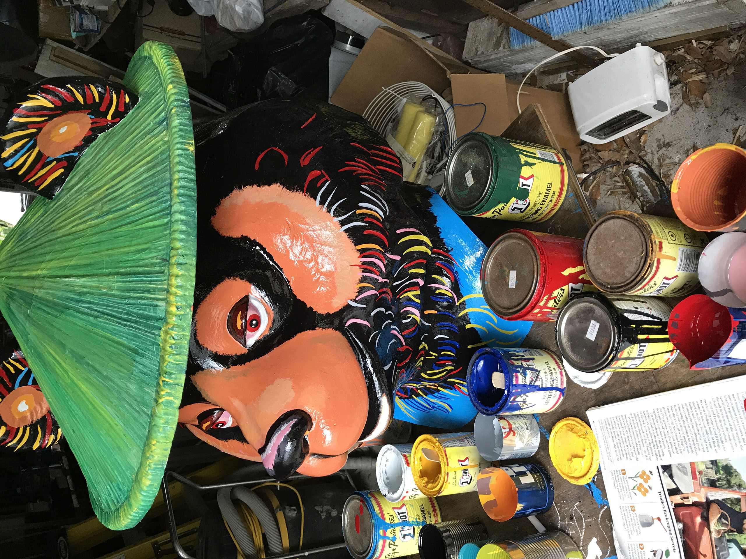 Hand Painted Art - New Orleans - Nola - Hand Painted Plastic Bear 