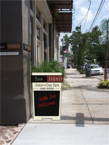 Sidewalk Wooden Signs - New Orleans - Nola  - Two Sided Signs - Chalk Board Signs - Custom Cutout Sidewalk Signs 
