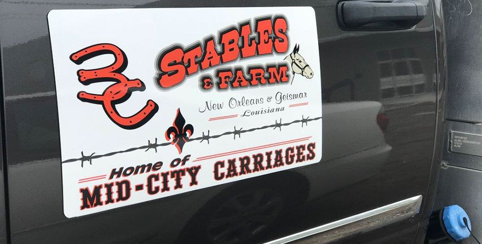 tapia sign shop nola new orleans heavy duty magnet  vehicle signage
removable signs  temporary signs  wall wraps  vehicle advertising
commercia
